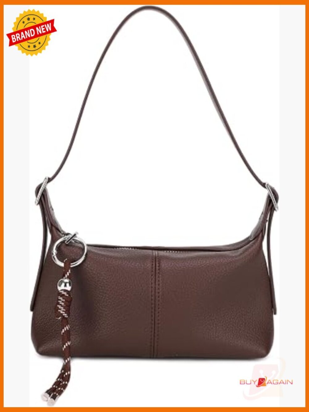 Premium Vegan Leather Small Crossbody Purse Hobo Bag with Adjustable Straps